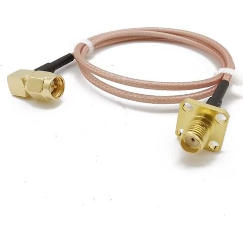 SMA Male Right Angle to SMA Female Flange Pigtail Jumper RF RG316 Coaxial Cable 7CM 10CM 15CM 20CM 30CM 50CM