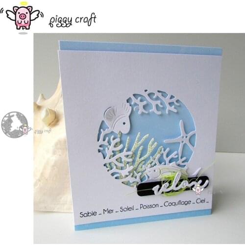 Piggy Craft metal cutting dies cut die mold Seaweed fish ring Scrapbook paper craft knife mould blade punch stencils dies
