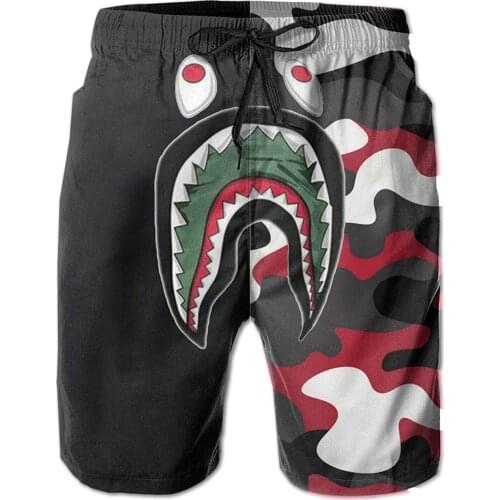 Men Sweat Shorts Workout Swim Trunks Beach Shorts Surfing Board With Pockets And Mesh Lining