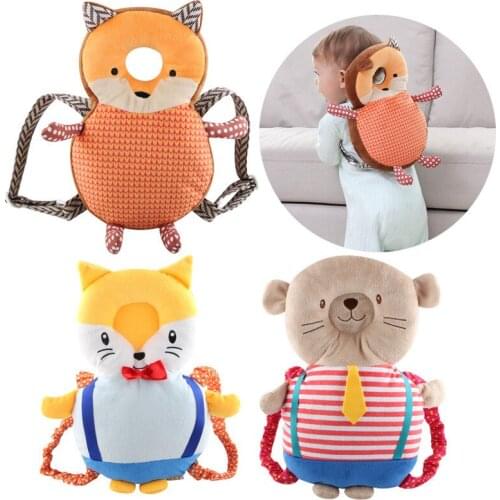 New Childrens Anti-fall Pillow Baby Toddler Anti-fallback Headrest Anti-collision Cap Cute Animal Fox Cub Soft And Comfort