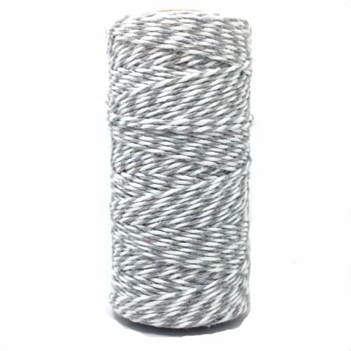 NEW 8ply 1MM~1.5MM Cotton Bakers Twine Mix (100yard/spool) Bakers Twine Gift Packing GRAY Twine for Crafting MS-GRAY