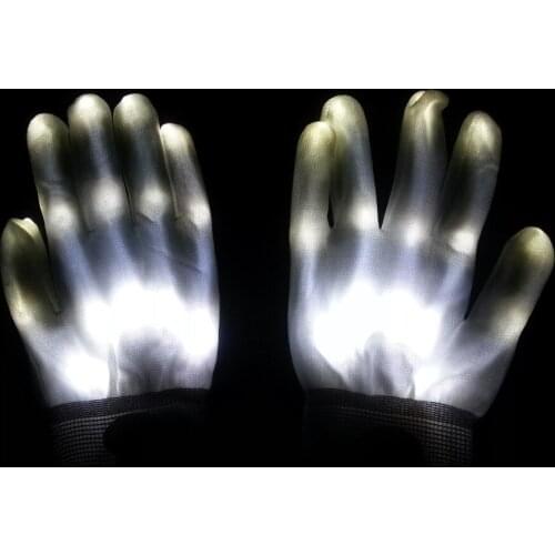 New LED Luminous Gloves Bar Party Fluorescent Dance DJ Magic Gloves LED Light Glow Atmosphere Christmas halloween