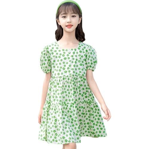 Dress For Girls Floral Dress For Girl Summer Children Dresses Casual Style Costume Girl 6 8 10 12 14