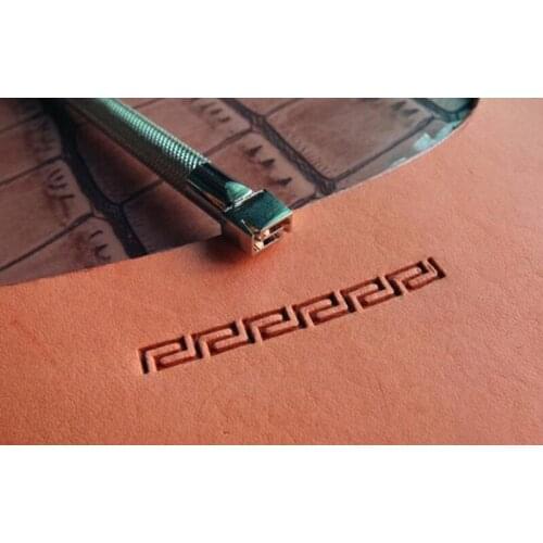 Advanced steel Geometric border Recursive patter Hand-work unique design leather working tools carving punches stamp craft tools