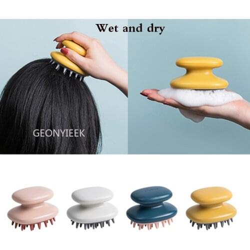 Handheld ABS Scalp Shampoo Massage Brush Washing Shower Hair Comb Mini Head Meridian Massage Comb