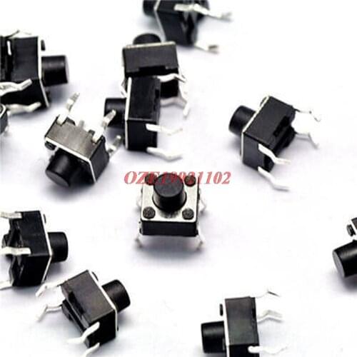 Tact switch 6 x 6mm Momentary 4 pins Vertical Type DIP SPST Micro Switch 14/15/16/17/18/19/20/21/22/23/24/25/26mm Height