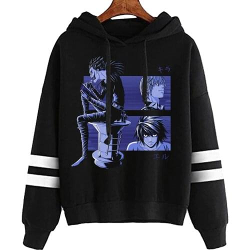 Kawaii Unisex Hoodie Death Note Kawaii Harajuku Top Long Sleeve Kawaii Clothes Womens Sweatshirt