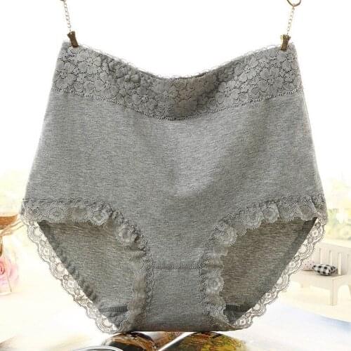 Women Cotton High Waist Solid Lace Underwear Shapewear Abdomen Hips Slimming Calcinha Lingerie Sexy Soft Seamless Panties Breifs