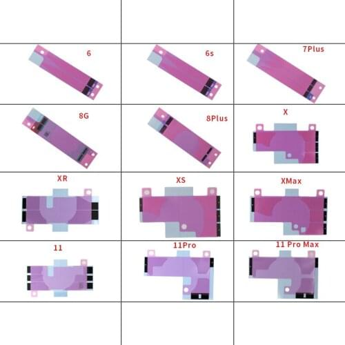 10Pcs/lot Battery Adhesive Sticker for iPhone 11Pro 11 XR XS Max X 8 8P 7 6 6S Double Tape Pull Trip Glue Replacement Parts