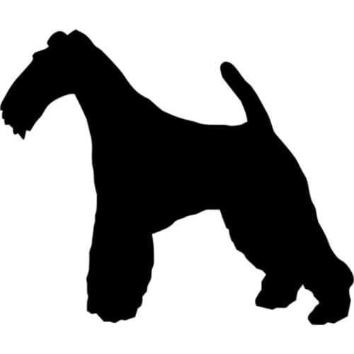 13.7*11.4CM Wire Fox Terrier Dog Vinyl Decal Lovely Car Stickers Truck Bumper Car Styling Decoration Black/Silver S1-0392