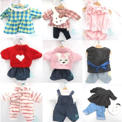 30cm Clothes for doll fit 1/6 BJD blyth Azone Doll rabbit Cat Bear Plush Toys Soft Dress Skirt Sweater doll accessories