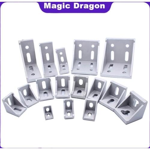 5 10pcs 2020 corner fitting angle aluminum 17mmx20mm L type corner bracket fastener 2020 bracket for 2020 aluminum profile