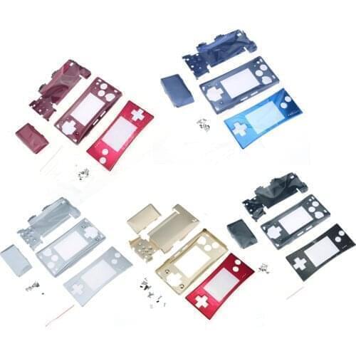 50sets 4 in 1 Metal Housing Shell Front Case for GameBoy MICRO for GBM Case Cover Repair Part