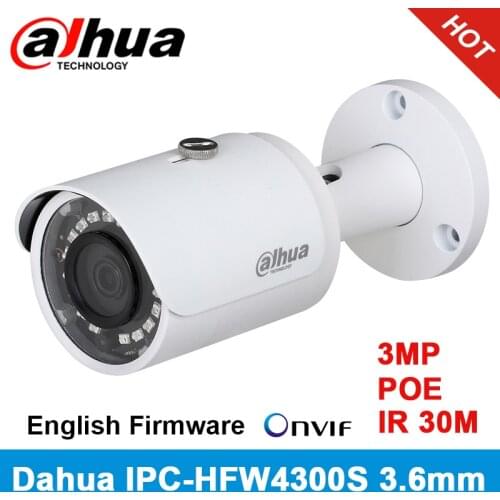 Dahua IPC-HFW4300S 1080P gun IP camera 3Megapixel progressive scan Aptina CMOS Day/Night (ICR) IP66 PoE Bullet Camera