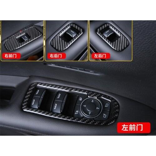 Yimaautotrims Inner Door Armrest Window Glass Lift Button Cover Kit Fit For Cadillac XT5 2016 - 2020 Plastic / Interior Moulding