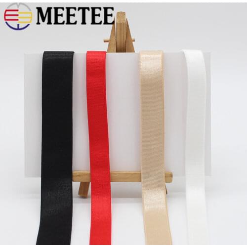 Meetee 20Meters 6mm-25mm Nylon Elastic Bands Soft Underwear Strap Bra Swimsuit Belt Rubber Band DIY Sewing Accessories