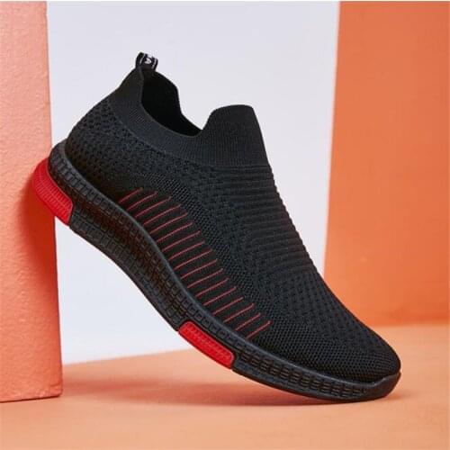 New mens sneakers fashion sets fly woven breathable thick-soled non-sliplightweight and comfortable casual shoes for men