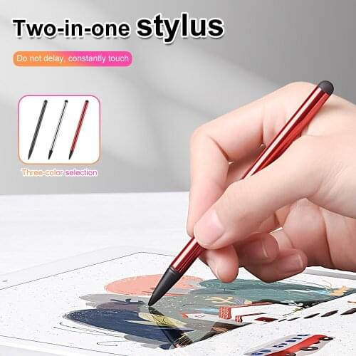 2 in 1 Soft Silicone Stylus For Apple iPad Touch Pen For Tablet Mobile IOS Android Stylus Compatible For Samsung Huawei Xiaomi