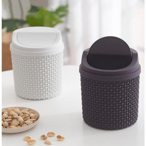 Garbage bin Desktop trash can home bedroom bedside Mini Waste trash Bin kitchen garbage box Table Dustbin Sundries Storage Box