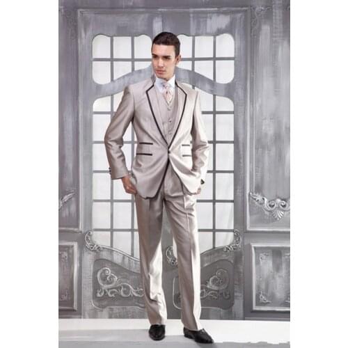 Latest Coat Pant Designs Fashion Men Suits Custome Homme Terno Masculino High Quality Tuxedos Slim Fit Men(Jacket+Pant+Tie+Vest)