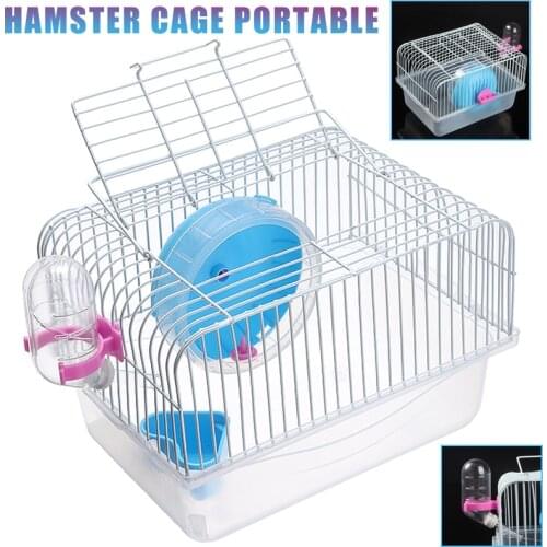 1pc 23x18x17.5 cm Small Pet Carrier Rabbit Cage Hamster Travel Bags Cages Breathable Pet Supplies