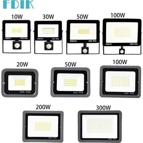 Led Floodlight PIR Motion Sensor Led Flood Light 10W 20W 30W 50W 100W 200W 300W Light Outdoor Waterproof IP66 Spotlight