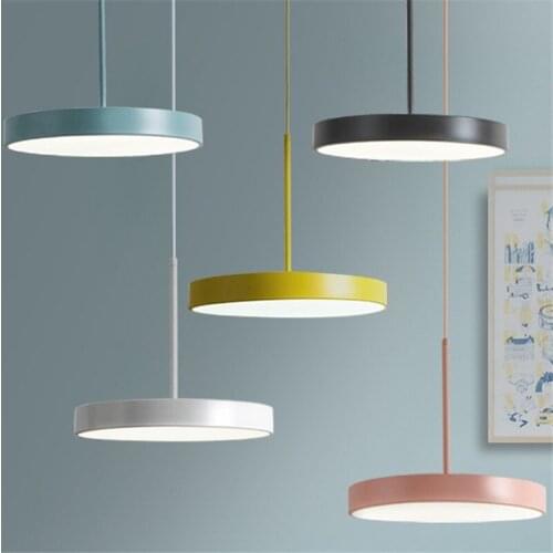 Simple Modern LED Pendant Light Iron Acrylic HangLampen Loft Nordic Design Lamp Pendant Lighting Home Deco Lampara Colgante