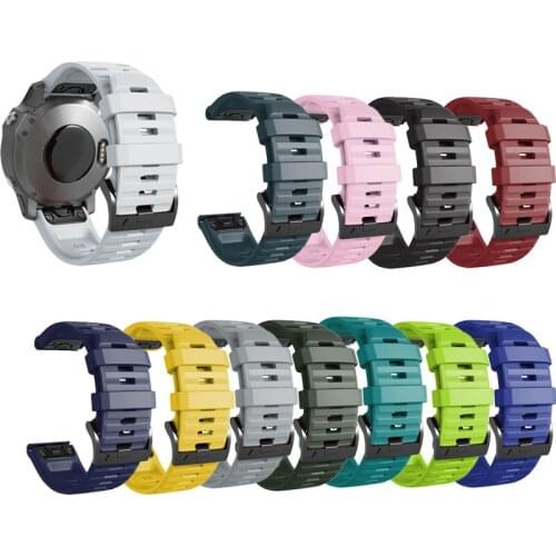 22mm Silicone Quick Release Watch Strap Wristband for Garmin Fenix6/ Fenix6 Pro Fenix5/ Fenix5 Plus Forerunner935 Approach S60