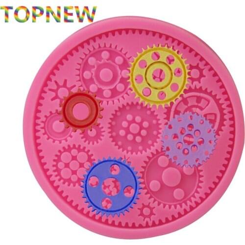 Gears Silicone Mold Fondant Cake Molds Cupcake Mould Chocolate Baking Tools for Cakes Decoration