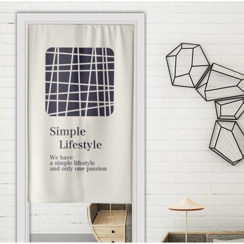 Modern Minimalist Nordic Elk Printed Door Curtain Kitchen Curtain Living Room Bedroom Partition Curtain Feng Shui Curtain