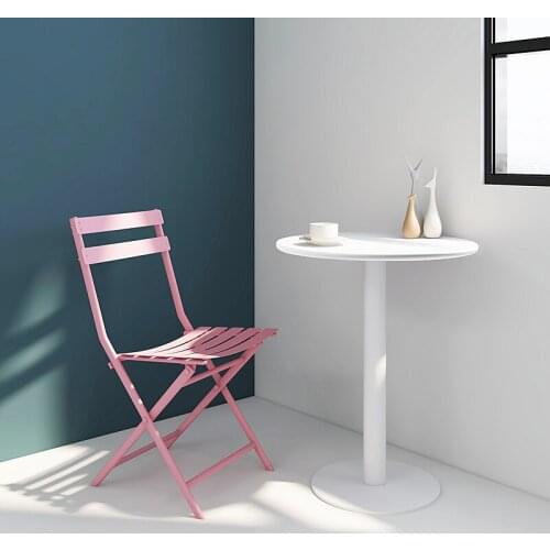 Modern simple pure color household tea sofa table living room bedroom small round side table furniture balcony coffee corner