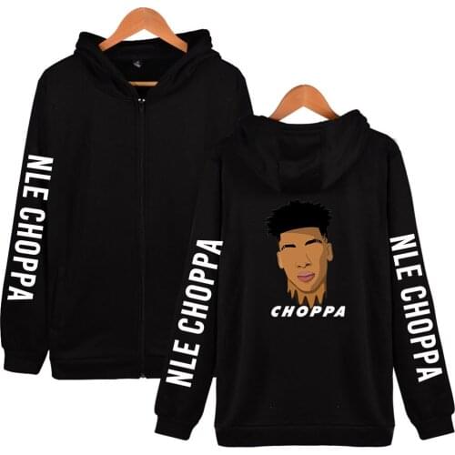 NLE Choppa Rapper Hip Pop Zipper Hoodies Sweatshirt Harajuku Fashion Streetwear Winter Women/men Zip-up Casual