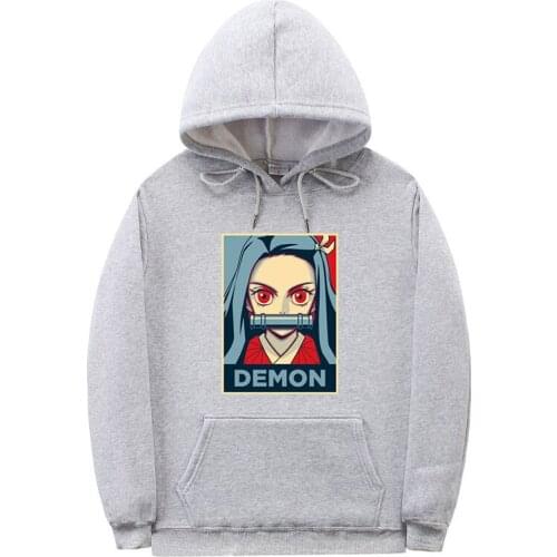 Japanese Anime Demon Slayer nezuko Hoodies Men women Pop print Mens Hoodie Casual boys black pullovers Sweatshirts off white