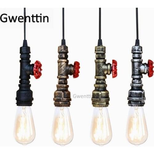 Vintage Water Pipe Pendant Lights Loft Industrial Hanging Lamp for Bar Dinning Room Kitchen Luminaire Home Decor Light Fixtures