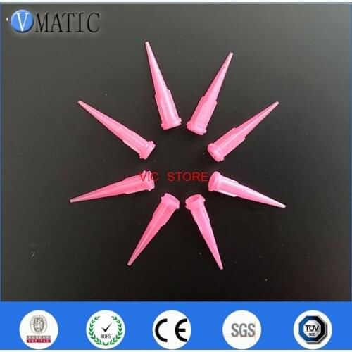 High Quality 100Pcs 20G TT Tapered Tips Dispensing Needles Pink Color Plastic Syringe Needle