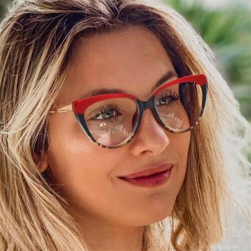 Cat Eye Anti Blue Light Glasses Women Clear Lens Filter Computer Screen Eyewear TR90 Ultralight Glasses Female Spectacl Okulary