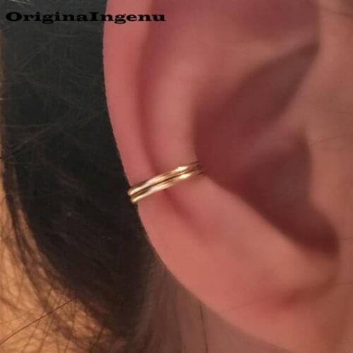 925 Silver Ear Cuff Gold Filled Fake Piercing Jewelry Handmade Oorbellen Pendientes Boho Earrings For Women