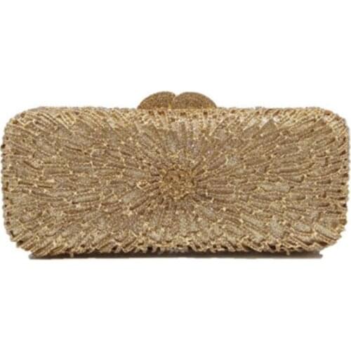 Women Chain Shoulder Evening Bags Small Clutch Wedding Party Dinner Fashion Evening Bags Mixed gold/silver Color crossbody Bag