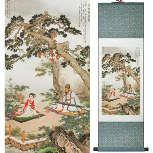 Mountain and river painting Home Office Decoration Chinese scroll painting mountain and River painting LTW2017112508