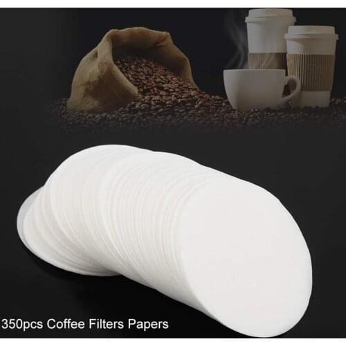 350pcs/bag Round Coffee Filter Paper Coffee Maker Replacement Professional Filters Paper For Coffee Tea Tools Kitchen Tools