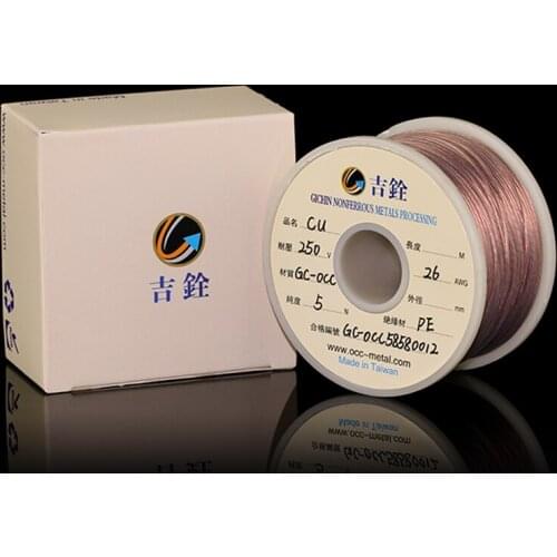 A50 5N OCC Copper 26AWG PE Insulation Earphone Upgrade Cable Signal Cable DIY Bulk Wire