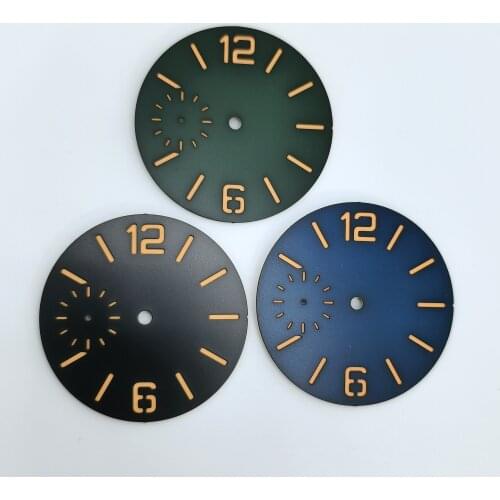 Mans Watch Accessories 38.5MM Luminous Dial Fit St36 Eta6497 Manual Winding Movement