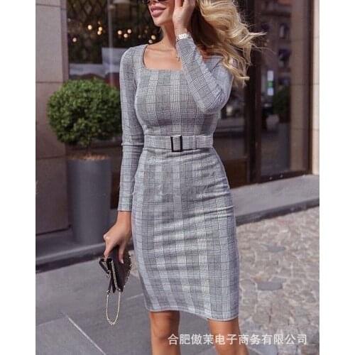 Модные платья в клетку ANGLIU China At AliExpress