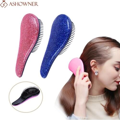 Anti-static Massage Hair Brush women Tangle Detangle Shower Massage Hairbrush Salon Hair brush barber accessories Hair comb