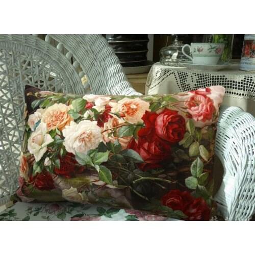 Beautiful Floral Flowers Rose Cushion Cover Pillowcase Decorative Sofa Throw Velvet Cushions Covers Pillow Case