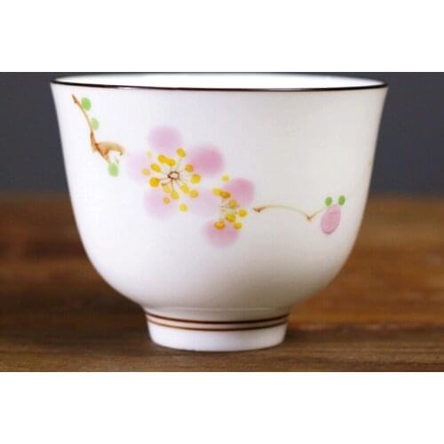 Wintersweet Tea Set Setplum blossom White Porcelain Teacup Hand-painted Teacup