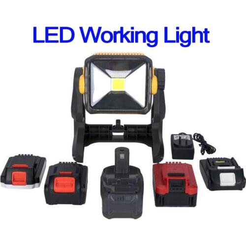 For Ryobi Part home Decoration Construction LED Working Lamp Light For Black & Decker Porter Cable for Makita Li-ion battery
