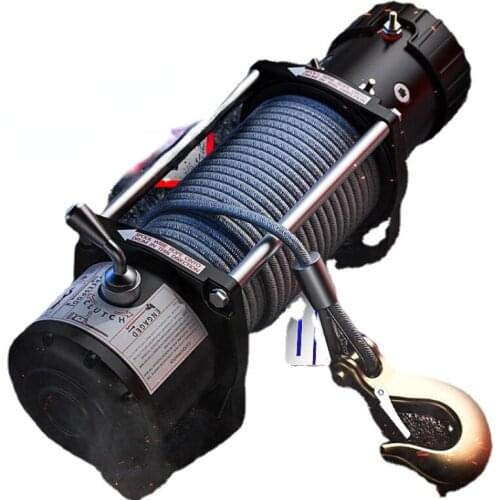 Electric Winch 12V Car Crane Electric Hoist Trailer Winch off-Road Vehicle 24V Household Small Electric Winch