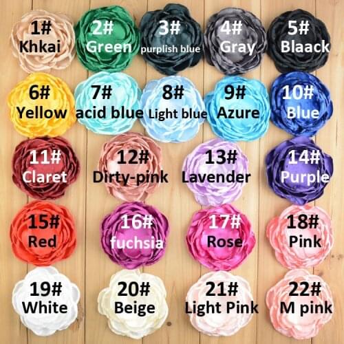 EPacket ! 120 pcs/lot , 10 cm singed satin flowers , burned satin flowers for headband hair accessories - 7 layer