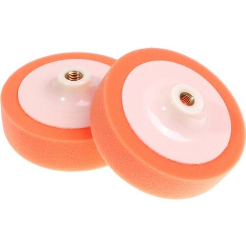 150mm Auto Car Polishing Pad For Polisher Wheel Waxing Orange Sponge Polishing Pad Car Accessory Polishing Disc Wash Maintenance